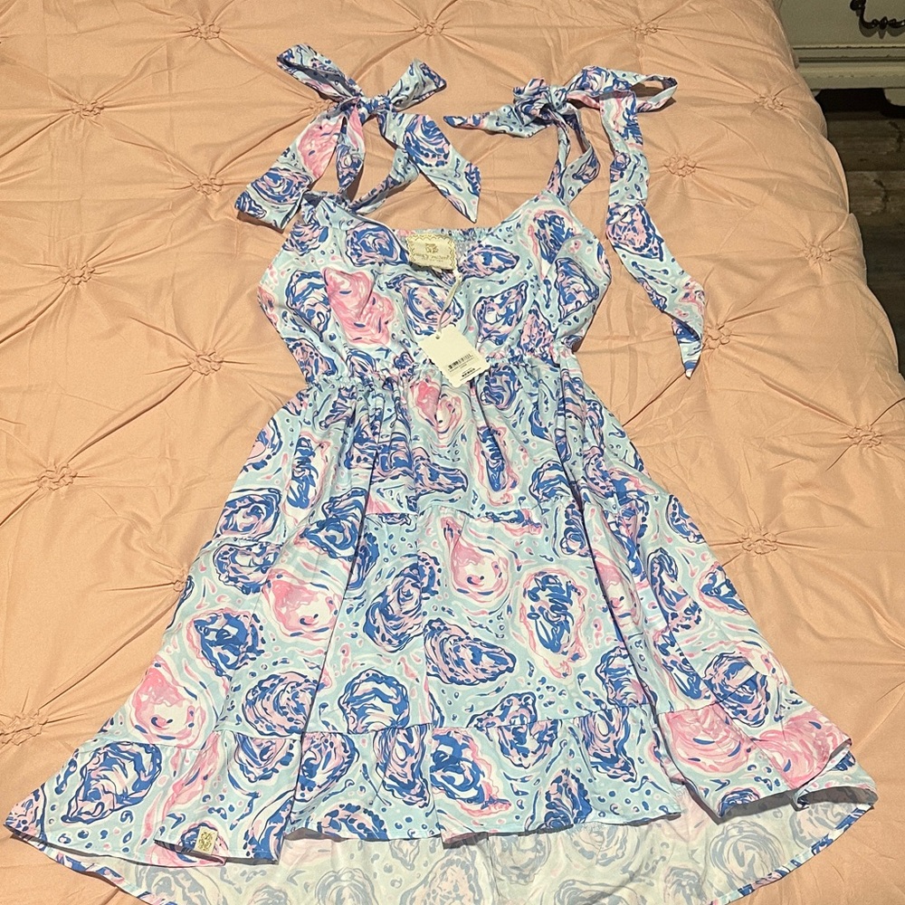 Simply Southern Blue and Pink Backless Dress